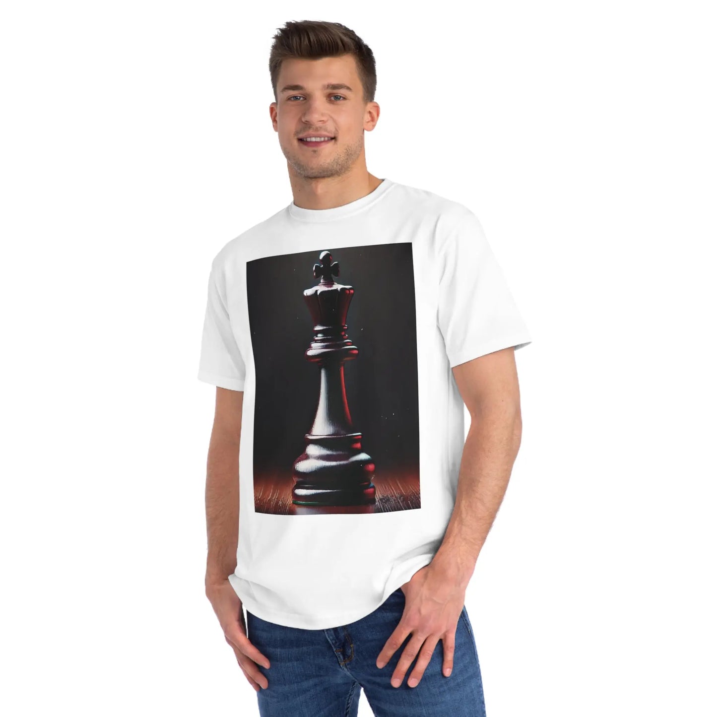 Chess King Organic T-Shirt - Hyperrealistic Design for Chess Lovers Printify  T-Shirt