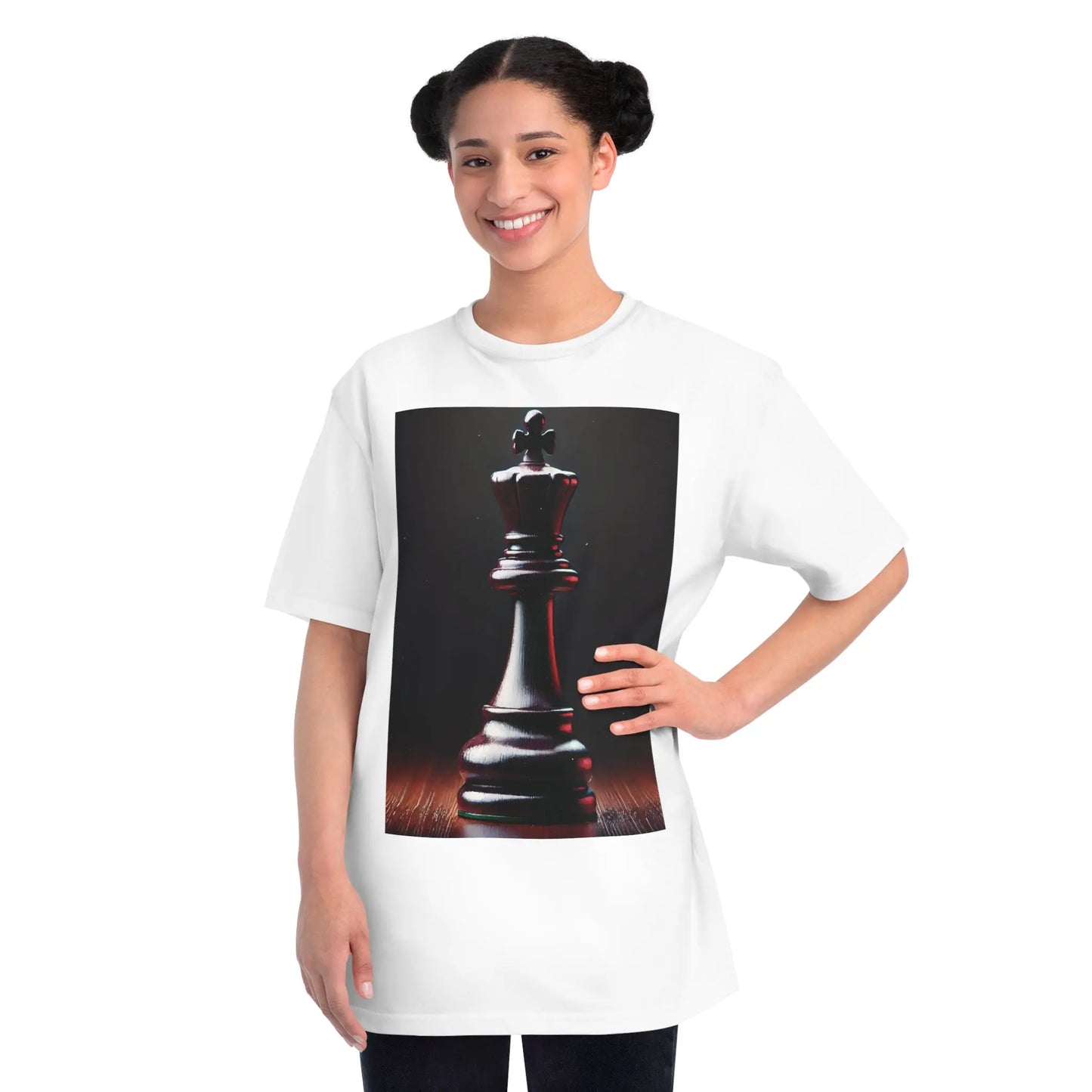 Chess King Organic T-Shirt - Hyperrealistic Design for Chess Lovers Printify  T-Shirt