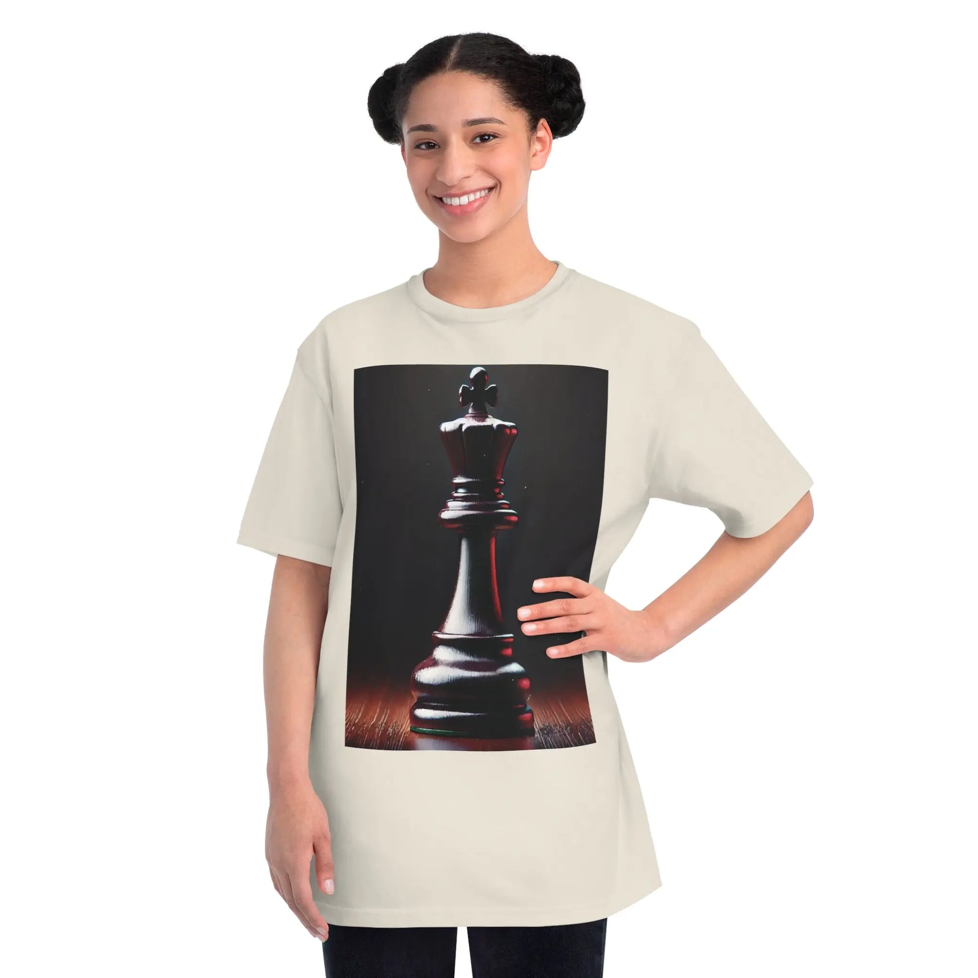 Chess King Organic T-Shirt - Hyperrealistic Design for Chess Lovers Printify  T-Shirt