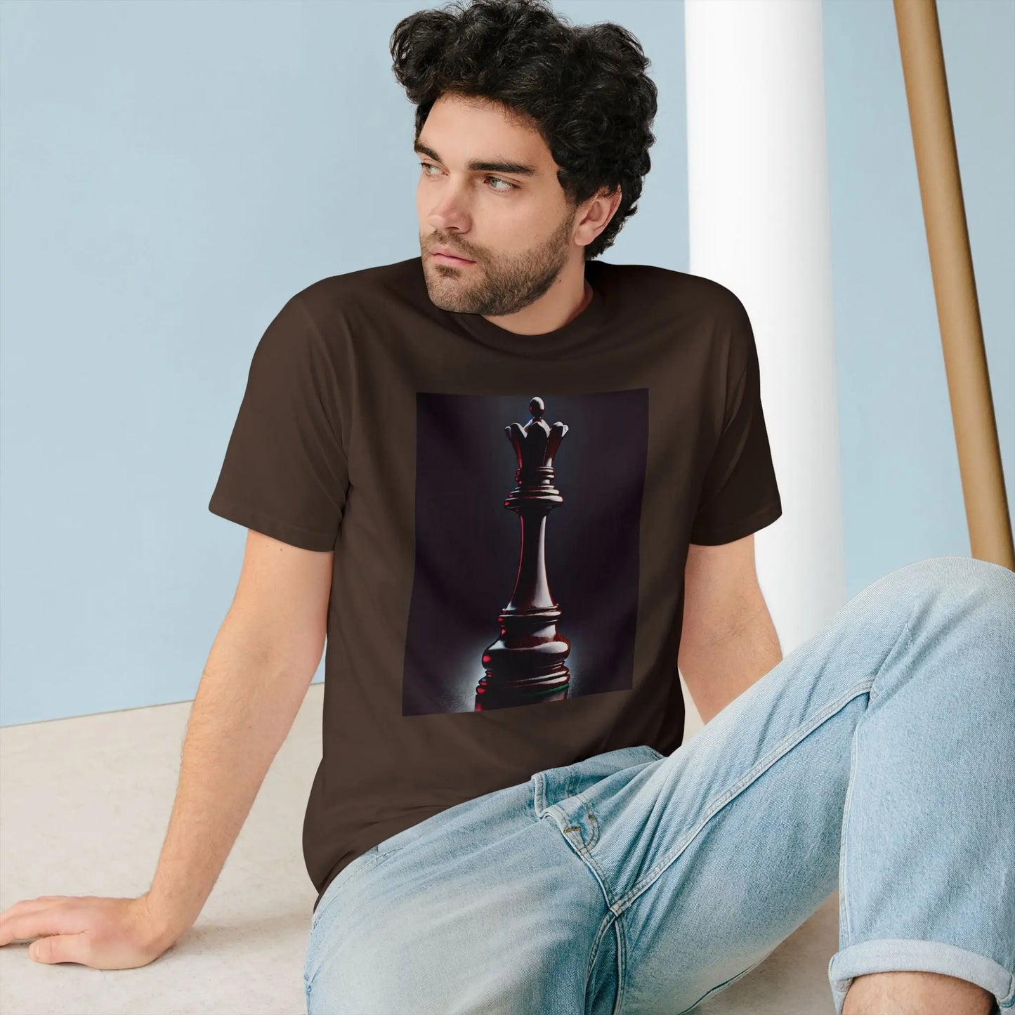 Chess Queen Organic T-shirt – Hyperrealistic Design Printify  T-Shirt