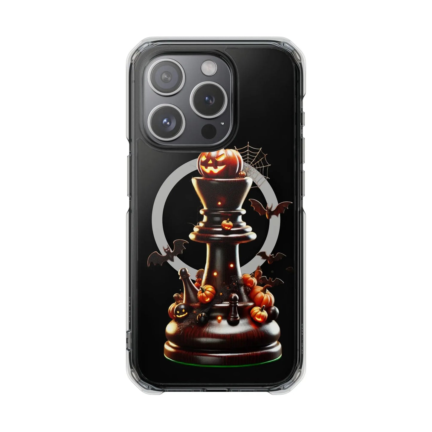 “Funda Magnética Transparente Alfil de Ajedrez Halloween” Printify  Phone Case