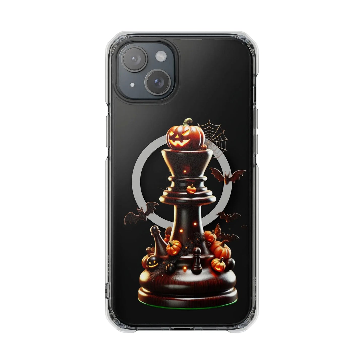 “Funda Magnética Transparente Alfil de Ajedrez Halloween” Printify  Phone Case