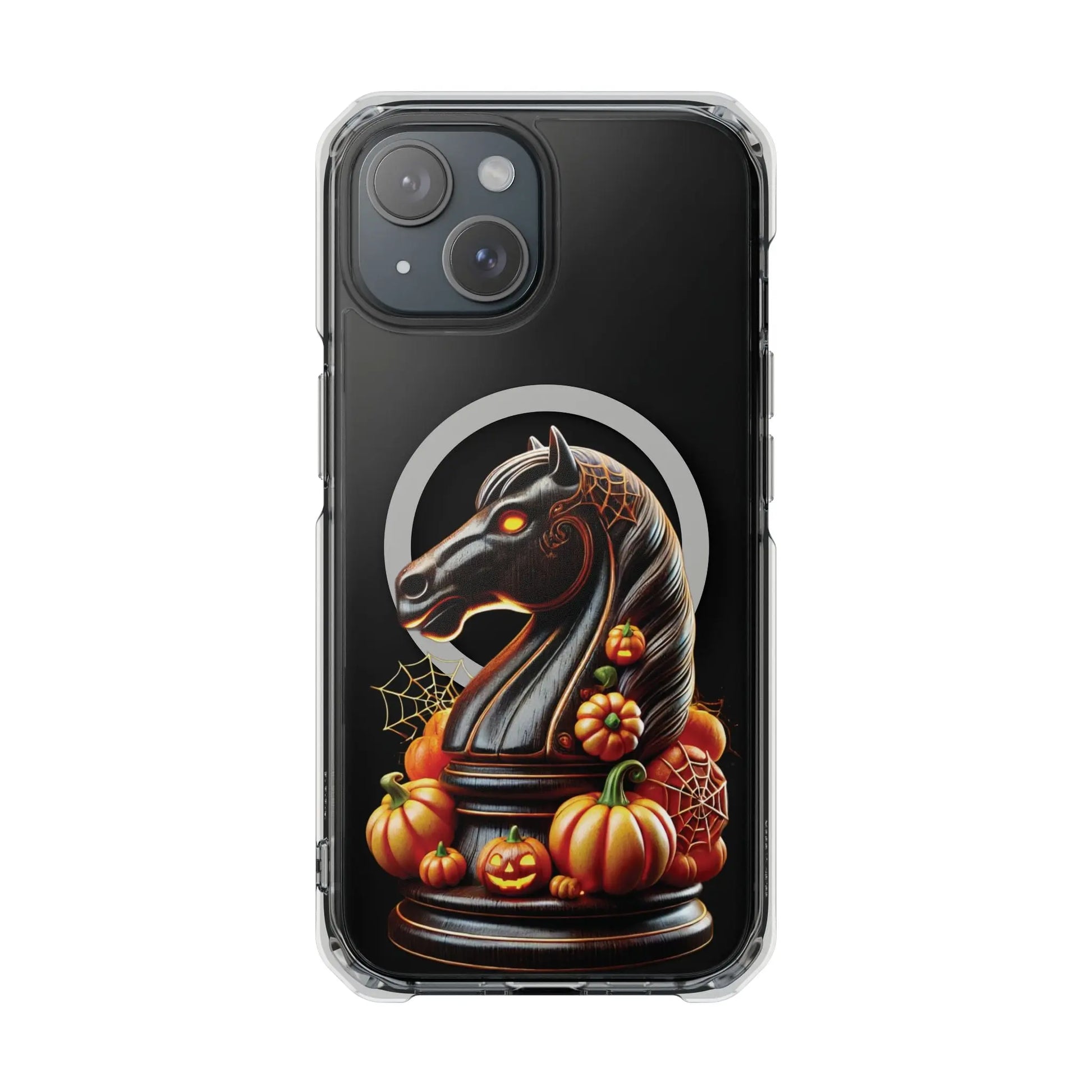 “Funda Magnética Transparente Caballo de Ajedrez Halloween” Printify  Phone Case