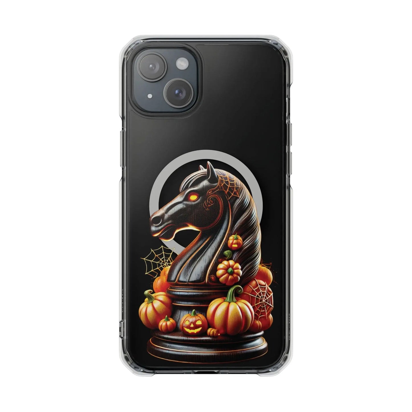 “Funda Magnética Transparente Caballo de Ajedrez Halloween” Printify  Phone Case