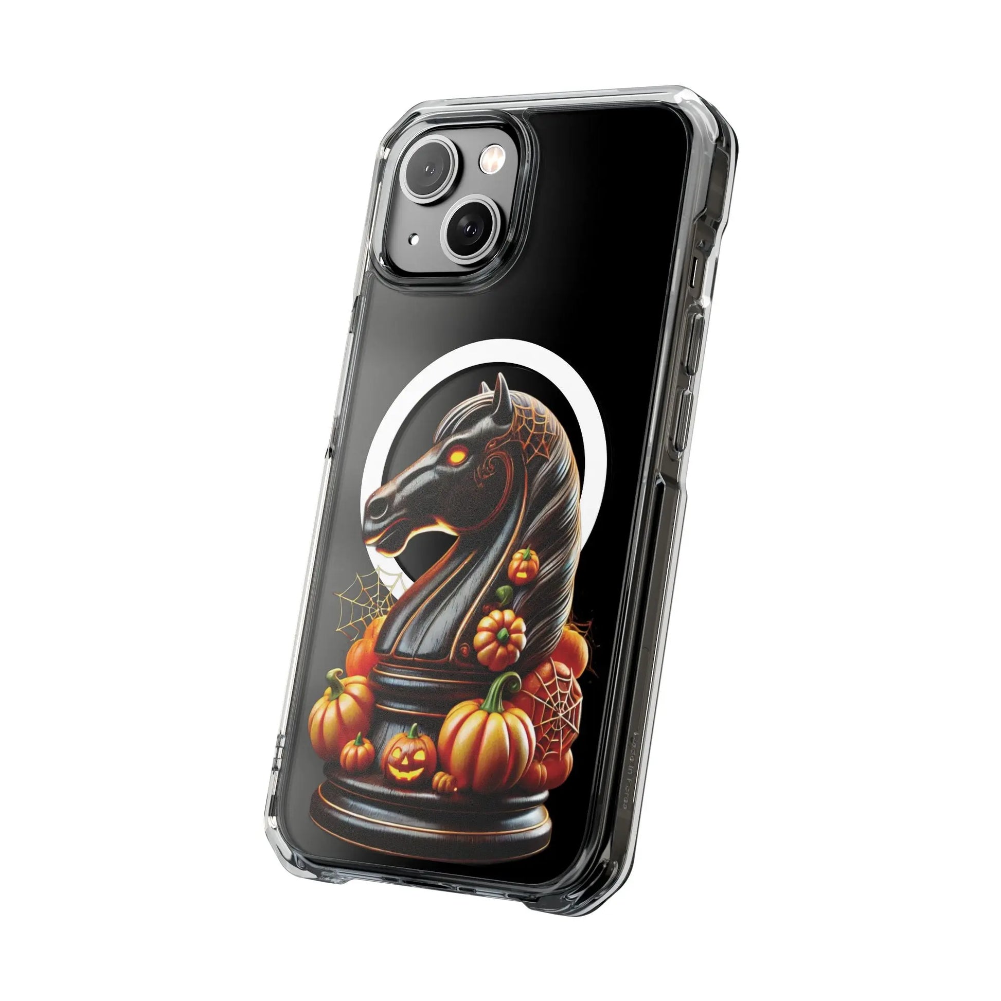 “Funda Magnética Transparente Caballo de Ajedrez Halloween” Printify  Phone Case