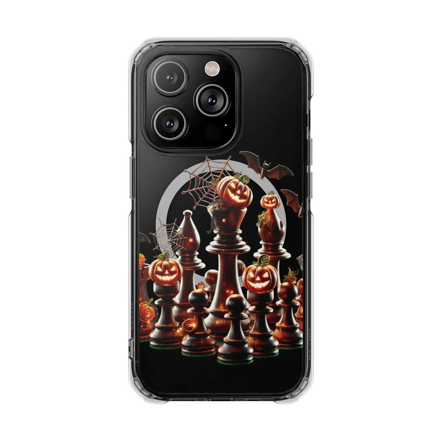 “Funda Magnética Transparente Impacto Ajedrez Halloween” Printify  Phone Case