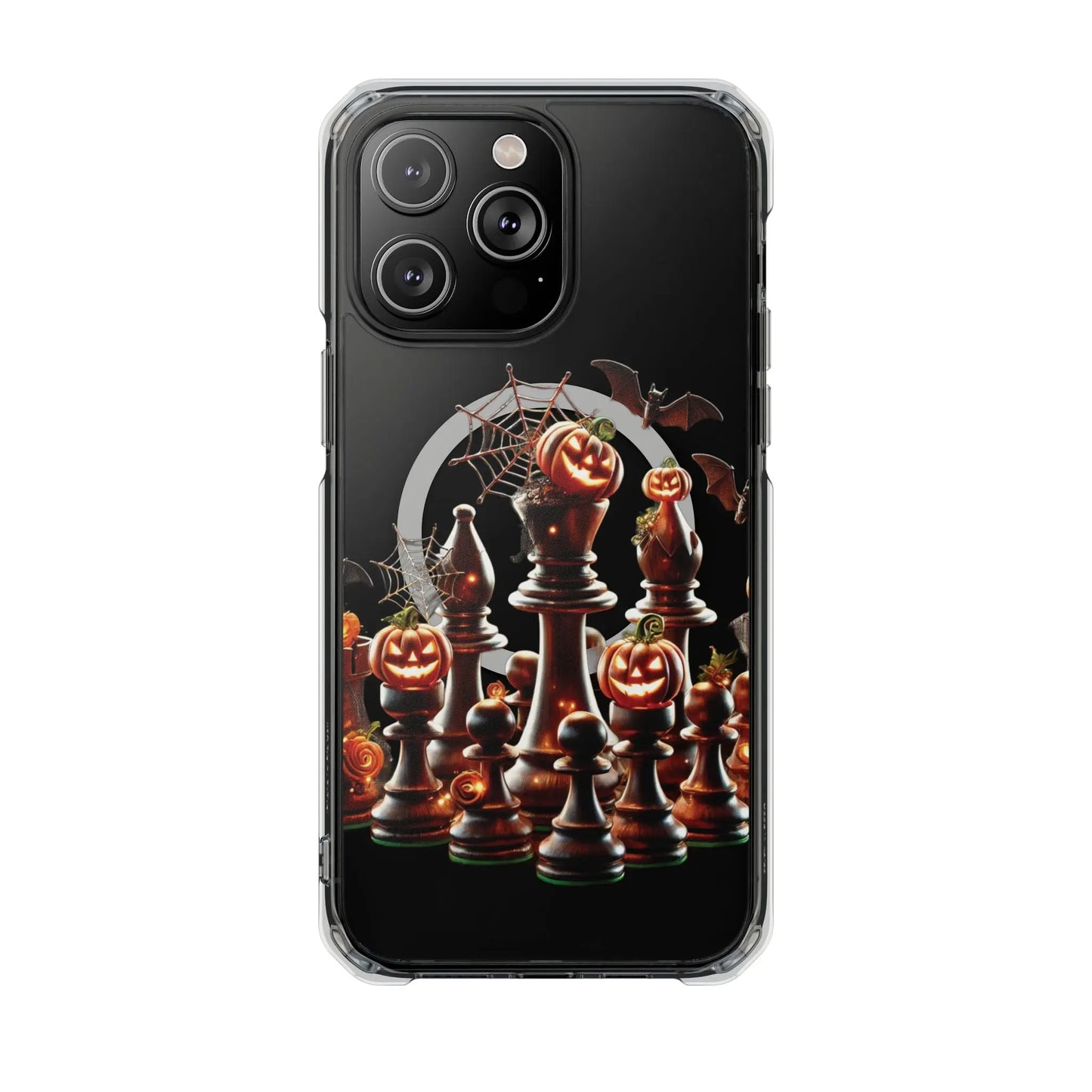 “Funda Magnética Transparente Impacto Ajedrez Halloween” Printify  Phone Case