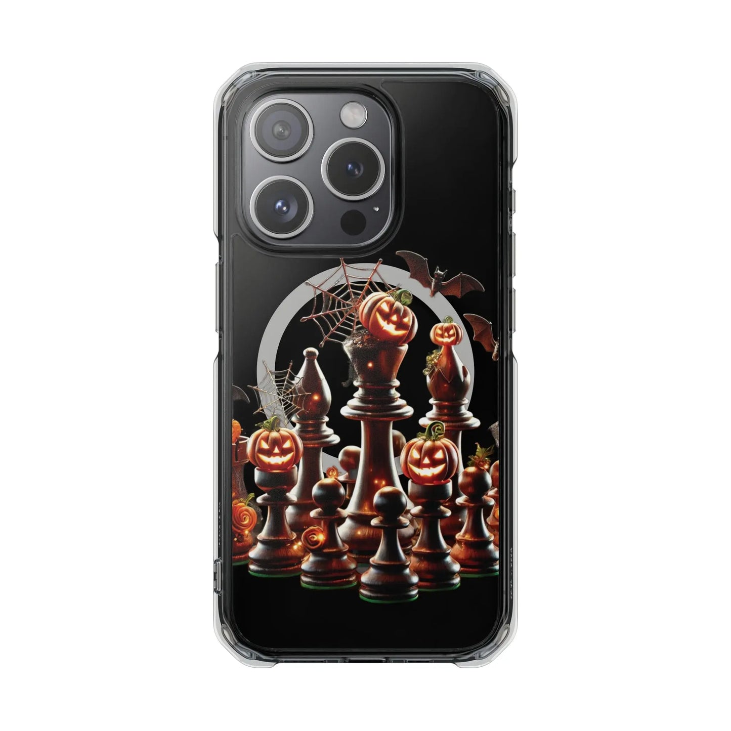 “Funda Magnética Transparente Impacto Ajedrez Halloween” Printify  Phone Case