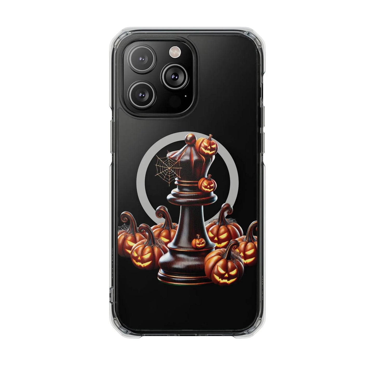 “Funda Magnética Transparente Rey de Ajedrez Halloween” Printify  Phone Case