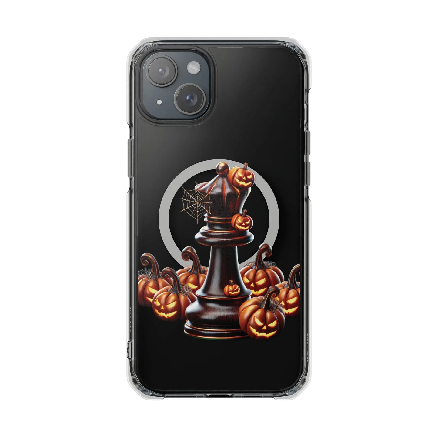 “Funda Magnética Transparente Rey de Ajedrez Halloween” Printify  Phone Case