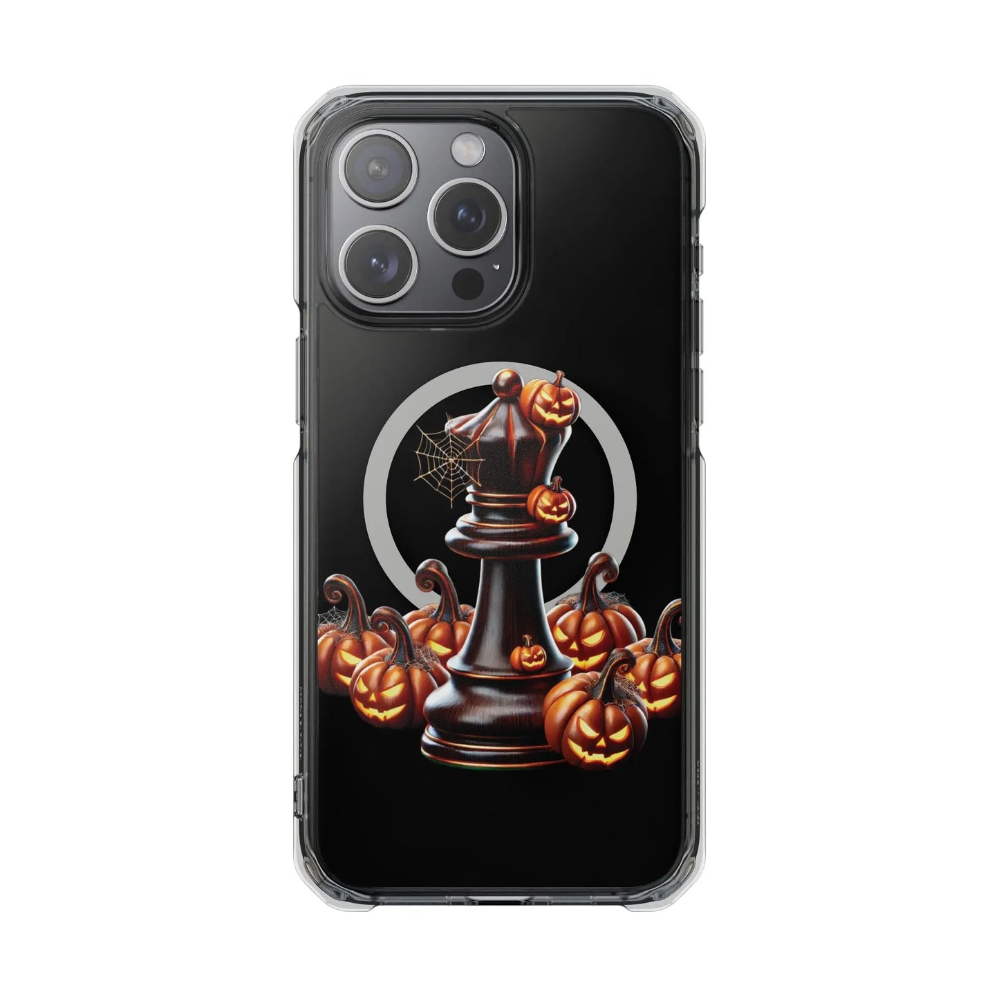 “Funda Magnética Transparente Rey de Ajedrez Halloween” Printify  Phone Case