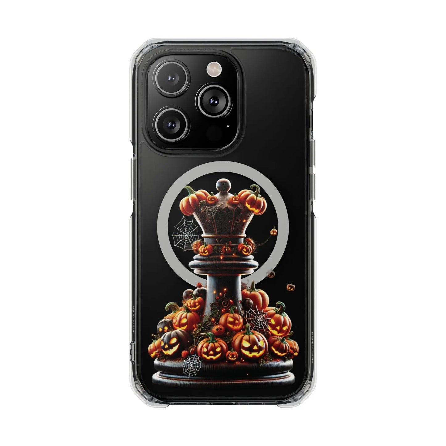 “Funda Magnética Transparente Torre de Ajedrez Halloween” Printify  Phone Case