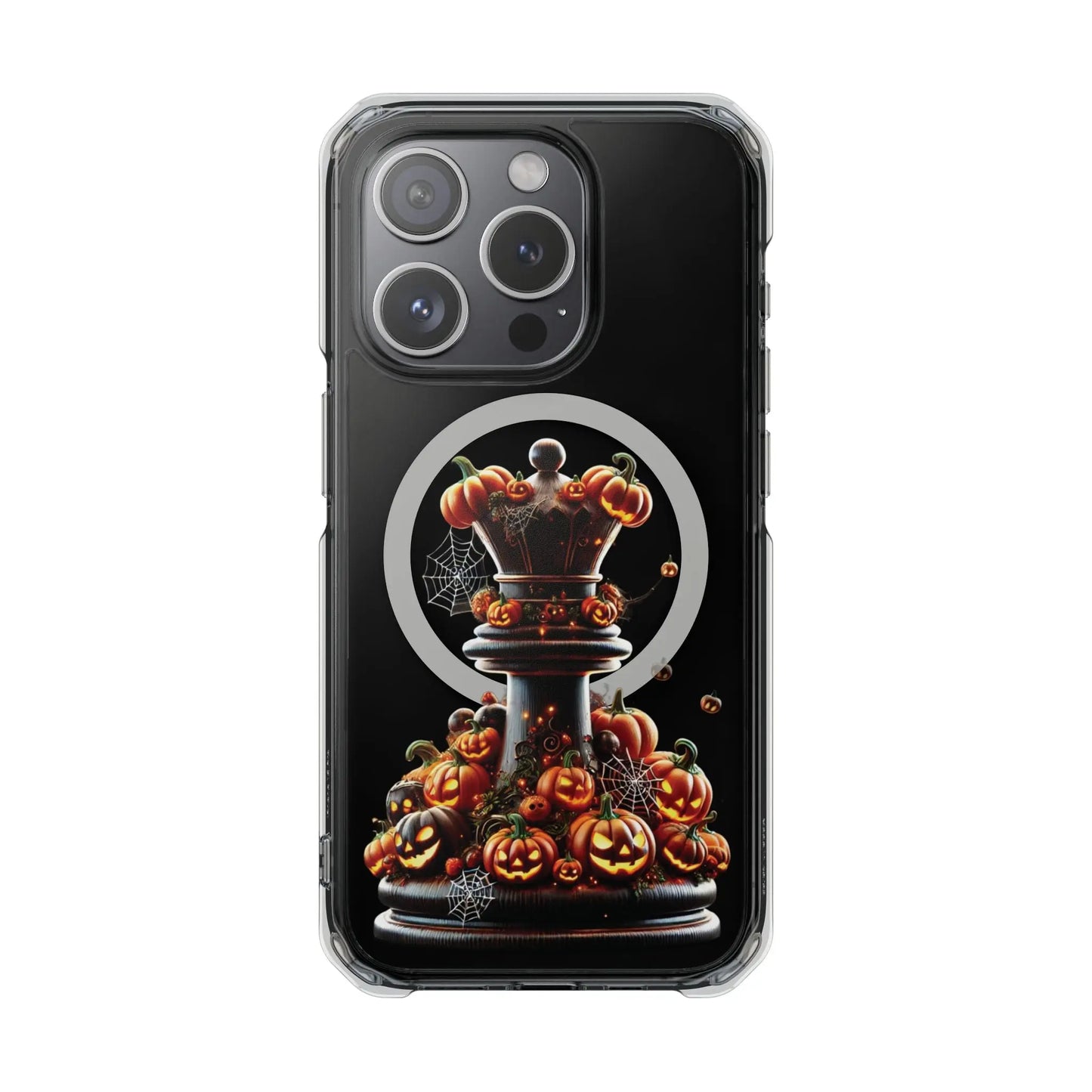 “Funda Magnética Transparente Torre de Ajedrez Halloween” Printify  Phone Case