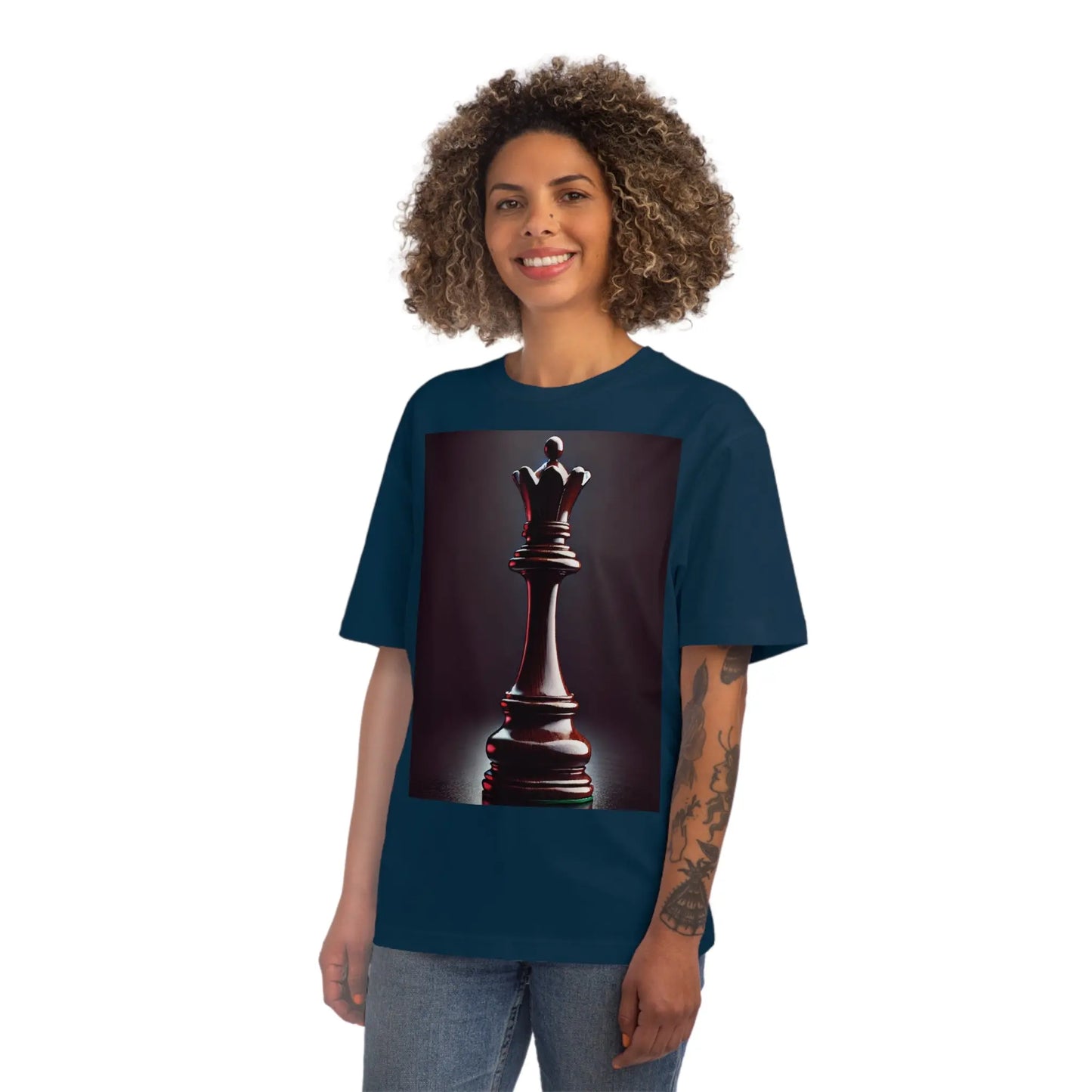 Unisex Fuser T-shirt con diseño de Reina Hiperrealista Printify  T-Shirt