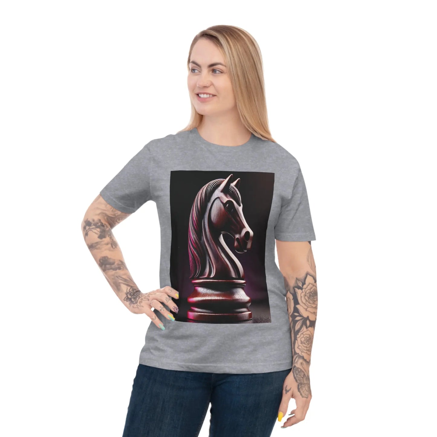 “Unisex Organic Cotton Chess Knight T-Shirt” Printify  T-Shirt